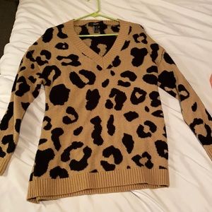 Oversized Cheetah Print Sweater